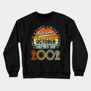 Awesome Since October 2002 Vintage 21st Birthday Crewneck Sweatshirt